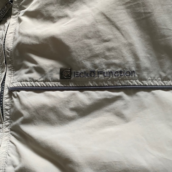 Ecko Function Silver Beige Reversible Down Jacket size Large bomber winter ski - Picture 3 of 16